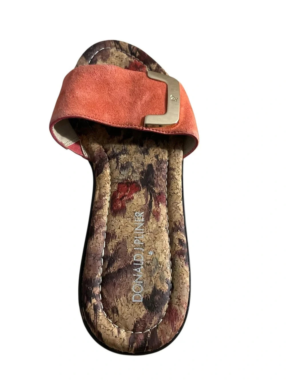 Donald J. Pliner Coral Leather Slide Sandal Bolt 6.5